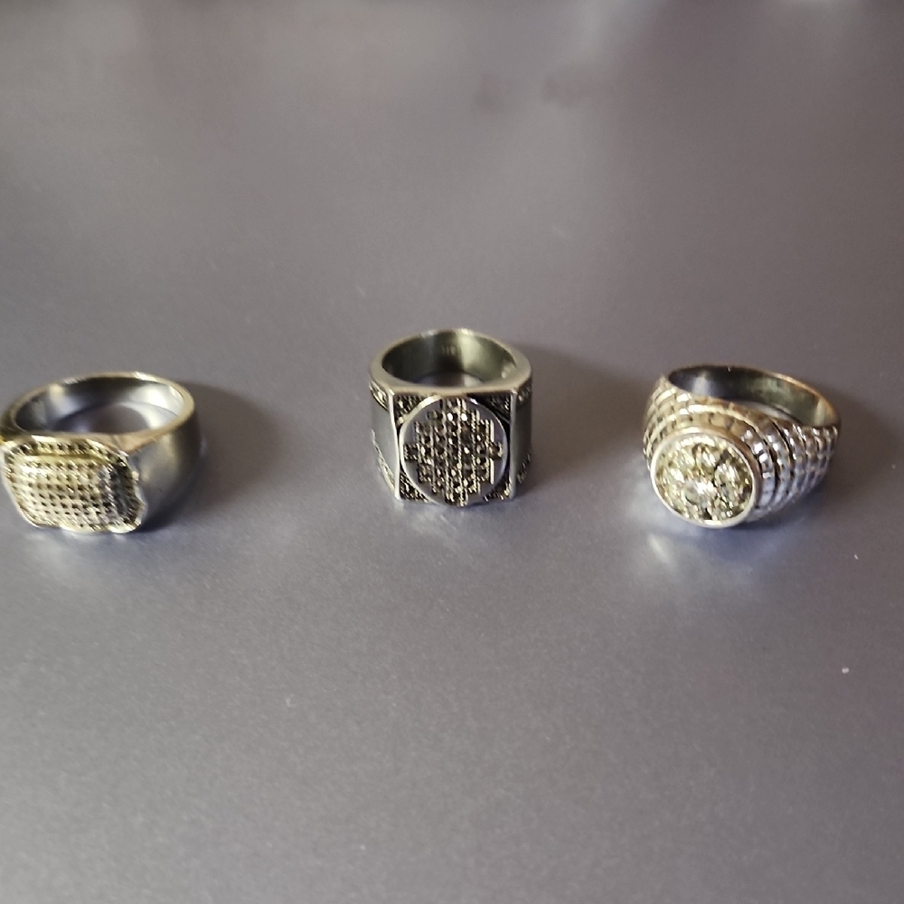 Men's Silver Ring Set